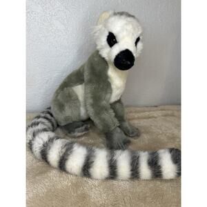 Hansa Lemur Monkey Plush Stuffed 2004 9820 Sitting Vintage